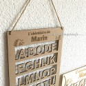 Décoration éducative Abécédaire en bois personnalisé prénom Marin