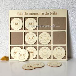 Jeu pour travailler la mémoire en maternelle en bois made in France