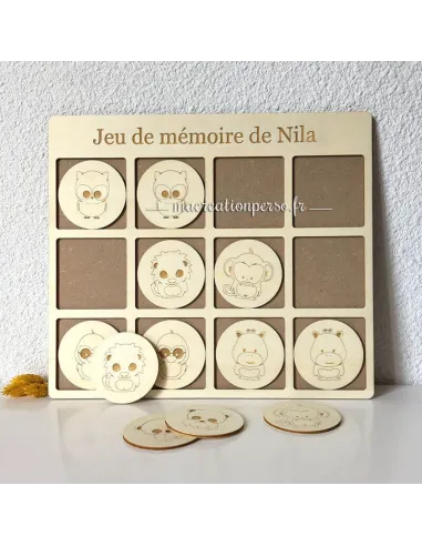 Jeu pour travailler la mémoire en maternelle en bois made in France