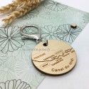 Porte-clé souvenir en bois à personnaliser Canal du midi - macreationperso
