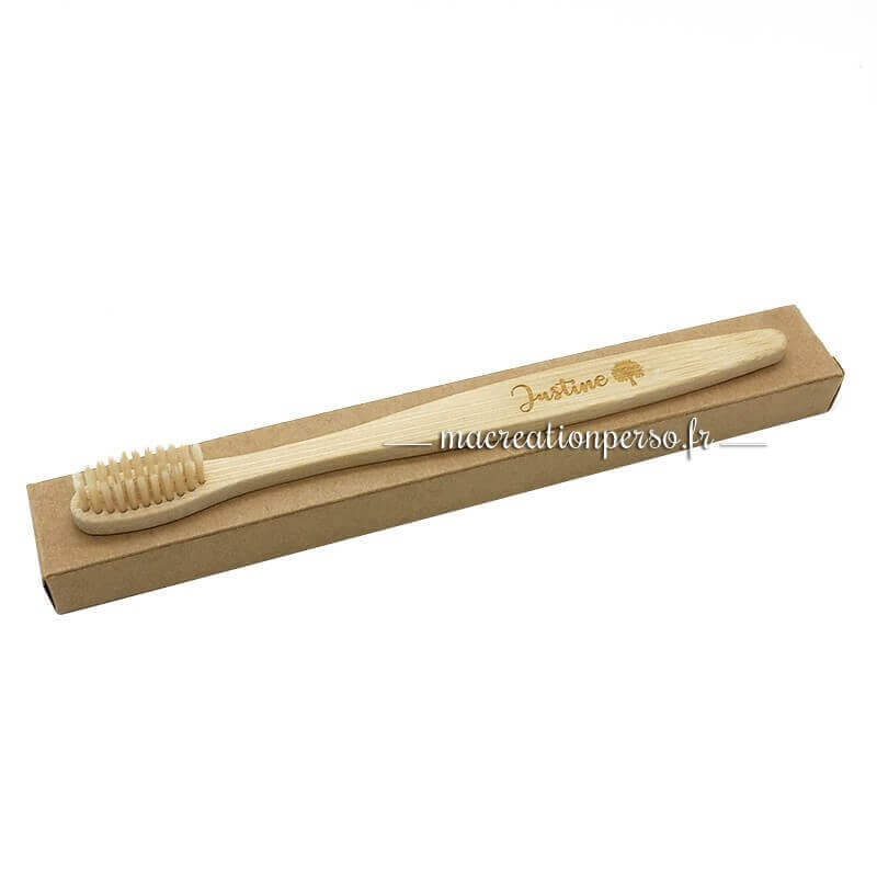 Brosse à dent en Bambou personnalisable