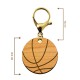 Dimensions porte-clé en bois - Ballon de basket personnalisé