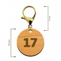 Tailles porte-clé en bois - Ballon de basket
