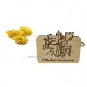 Magnet  frigo chateau de Carcassonne en bois 
