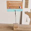 Porte photo  en bois logo gravé