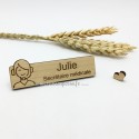 Insigne gravé assistante médical Julie