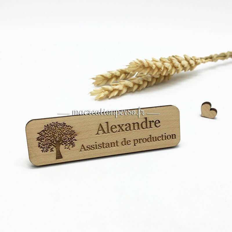 Badge magnétique prénom gravé