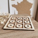 Jeux morpion bois déco personnalisable 