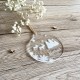 Boule de Noël Prénom en acrylique personnalisée transparente et Flocon de neige