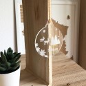 Boule de Noël originale transparente avec prénom