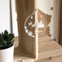 Boule de noël avec renne transparente
