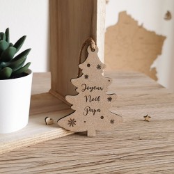 Décoration pour sapin de Noël Prénom personnalisable en bois