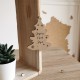 Décoration en bois sapin de Noël Prénom à personnaliser Joyeux Noël