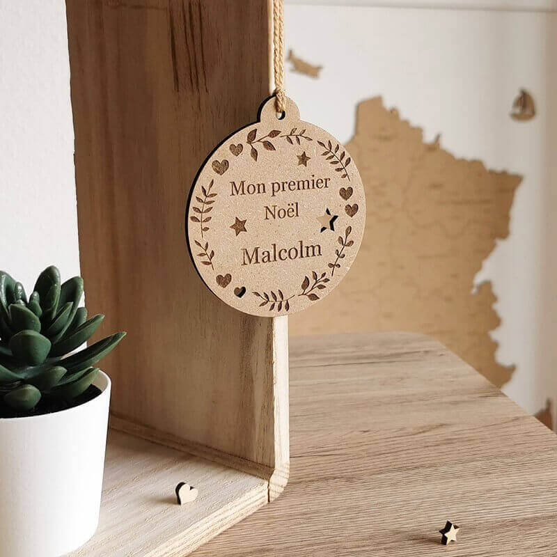 Boule pour arbre de Noël personnalisé - Mon premier Noël  Malcom