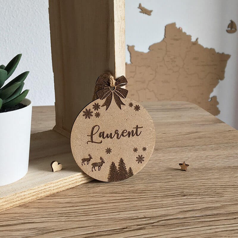 Suspension pour arbre de Noël en bois