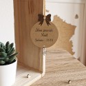 Boule de noël personnalisable avec prénom et breloque flocon de neige