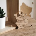Décoration Père Noël en bois personnalisé prénom Emy