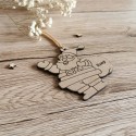 Papa Noël personnalisé en bois 