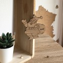 Accessoire pour sapin de Noël en forme de Père Noël en bois 