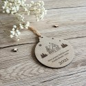 Boule de noël en bois made in France Notre premier Noël chez nous 
