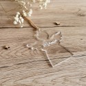 Suspension Ange gravé transparent pour sapin de Noël