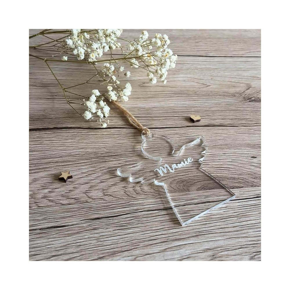 32 Pendentifs Ange En Bois Pour Sapin De Noël - 4 Styles Colorés Avec Ficelle - Décoration Festive Rétro