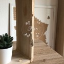Déco pour sapin de Noël en acrylique avec cert et flocon de neige