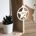 Étoile personnalisé en bois pour sapin de Noël