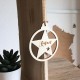 Décoration de Noël étoile en bois avec prénom gravé