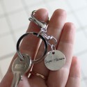 Porte-clefs argent vieilli - Super Maman