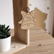 Boule cloche de Noël personnalisable en bois 