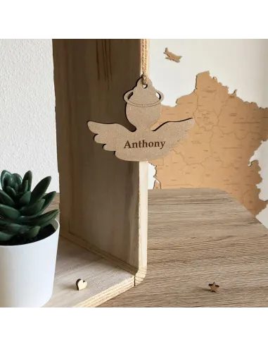 Décoration pour sapin ange originale en bois