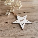 La plus belle étoile de noël personnalisée en bois gravé prénom Liam