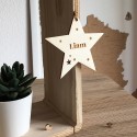Étoile de noël décoration personnalisée à suspendre sapin en bois