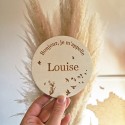Carte annonce de naissance en bois avec prénom