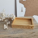 Boite à savon à personnaliser en bois de Bambou