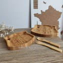Set de table en Bambou assiettes en forme de tête d'ours + cuillère et fourchette à personnaliser
