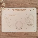Plateau bois personnalisé père noël gravé