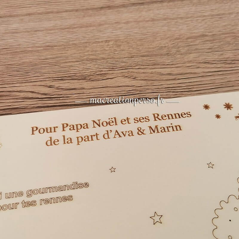Plateau Père Noel à personnaliser en bois
