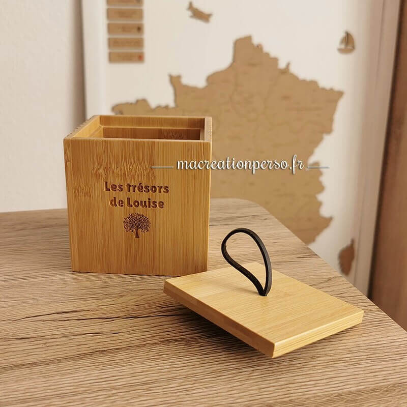 Boite en Bambou personnalisable - Macreationperso