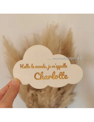 Carte de naissance nuage