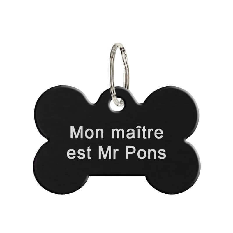 Grande médaille animaux en métal Os noir 