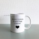 Mug personnalisé en céramique avec votre texte et pictogramme coeur