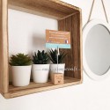 Porte photo bois cube personnalisé pince
