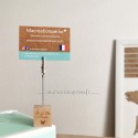 Porte photo à poser cube bois pince