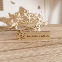 Badge personnalisé secrétaire en bois