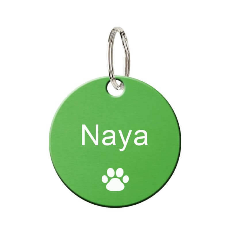 Médaille animaux en métal rond vert 27 mm personnalisable