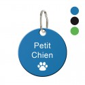 Trois coloris de médaille animaux en métal ronde 27 mm personnalisable
