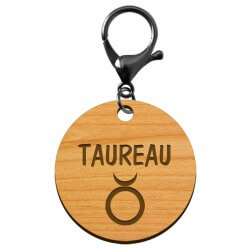 Porte-clé personnalisé signe astrologique Taureau - macreationperso
