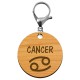 Porte-clé personnalisé signe astrologique Cancer mousqueton argenté